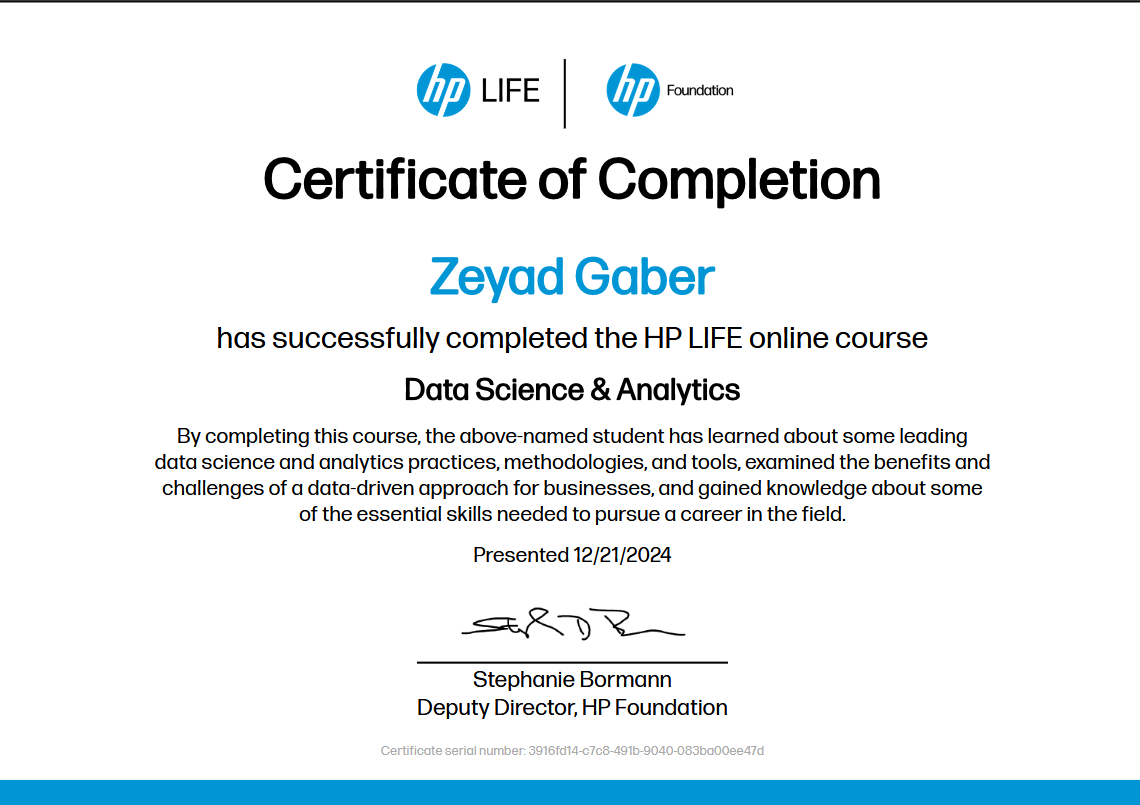 Data Science Certificate